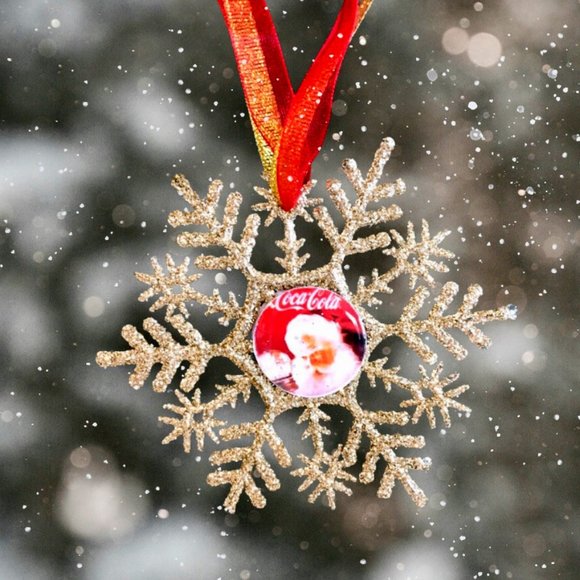 Coke SANTA Handmade Snowflake Ornament - Picture 1 of 1